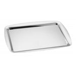 Metallurgica Motta Orchidea Stainless Steel Rectangular Serving Tray, 15.75 x 11.02-Inches