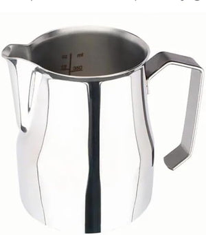 
                  
                    Metallurgica Motta Europa Stainless Steel Milk Frothing Pitcher, 17 oz, with Graduated Measurements for Making Cappuccino or Latte
                  
                