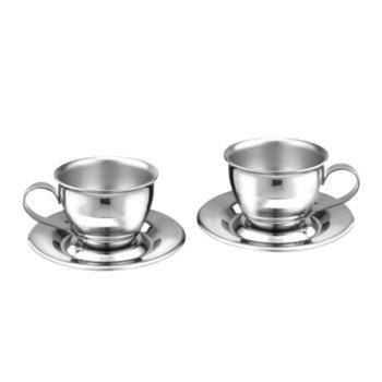 
                  
                    Metallurgica Motta Stainless Steel Espresso Cups & Saucers Set, 4-Piece
                  
                