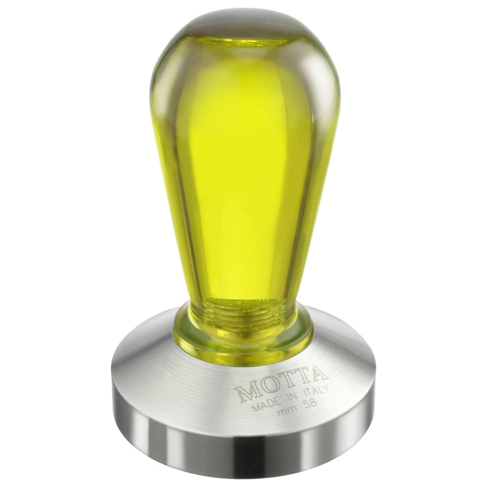 
                  
                    Metallurgica Motta 58mm Rainbow Coffee Tamper With Stainless Steel Flat Base, Yellow
                  
                